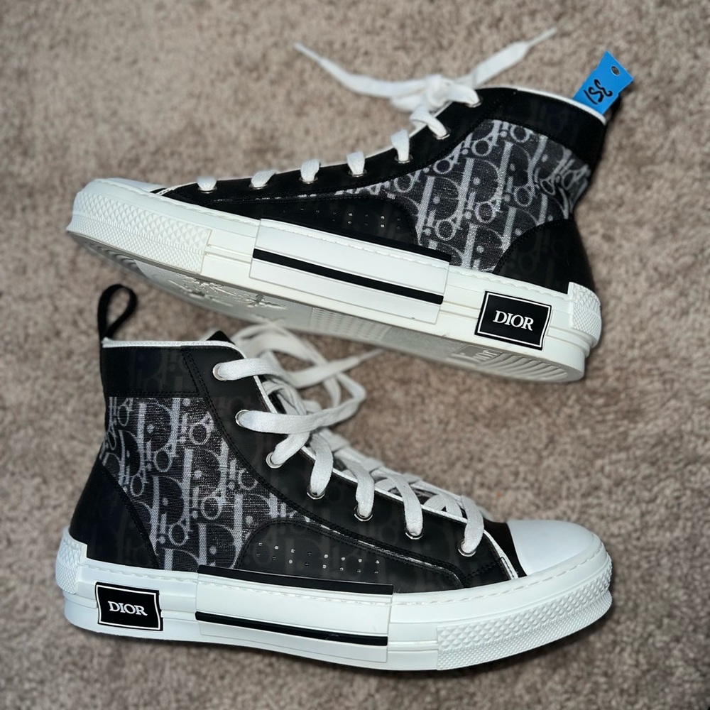 Dior Black and White High-Top Sneakers